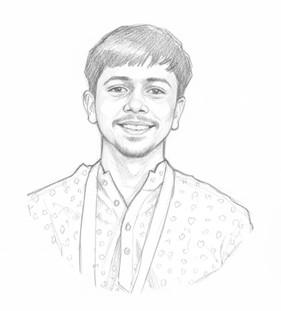 Pencil sketch of Mukul